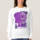 ストップMISOGYNOIR家庭内暴力認識度 スウェットシャツ (正面)