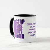 ストップMISOGYNOIR家庭内暴力認識度 マグカップ (正面左)