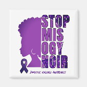ストップMISOGYNOIR家庭内暴力認識度 マグネット (正面)