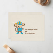 ストップMonkeyingのまわりに Groomsmanの提案 ノートカード (正面/裏面インサイチュ)