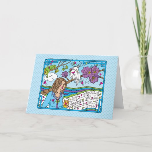 ストップOverthinking_Greetingカード カード (正面)