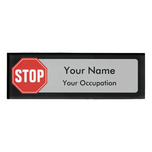 ストップSign Nameタグ 名札 (正面)