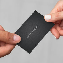 ストップSocialおもしろい Black Business Card