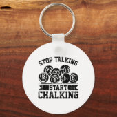 ストップTalking Start Chalking – ビリおもしろいヤード8 Ll キーホルダー (正面)