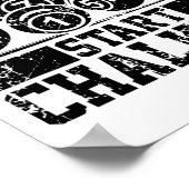 ストップTalking Start Chalking – ビリおもしろいヤード8 Ll ポスター (角)