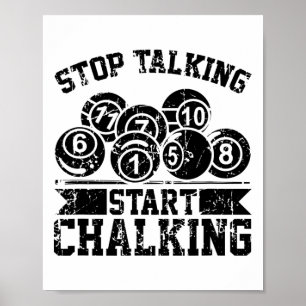 ストップTalking Start Chalking – ビリおもしろいヤード8 Ll ポスター