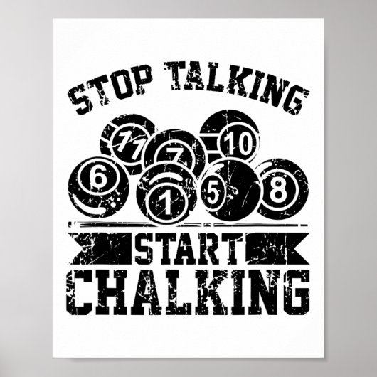 ストップTalking Start Chalking – ビリおもしろいヤード8 Ll ポスター (正面)