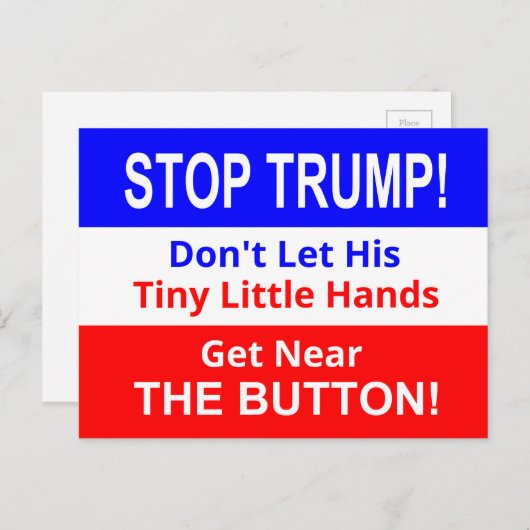 ストップTRUMPの小さな手はがき ポストカード (正面/裏面)