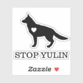 ストップYULIN犬ビニールカットシール シール (シート)