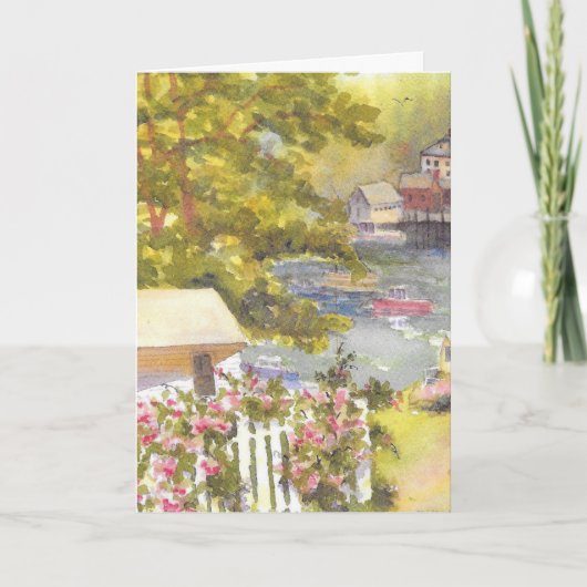 ストニントンハーバービューグリーティングカード カード (正面)