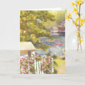 ストニントンハーバービューグリーティングカード カード (黄色い花)