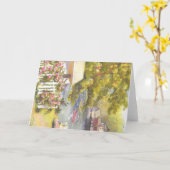ストニントンメインハーバービュー折り畳みグリーティングカード カード (黄色い花)