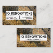 ストネマソンコントラクター手作カッコいいりテクチ素朴ャ 名刺 (正面/裏面)