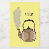 ストベートップまたはホブケトル漫画イラストレーション フードラベル (シングルラベル)