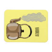 ストベートップまたはホブケトル漫画イラストレーション マグネット (横)