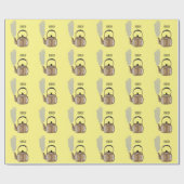 ストベートップまたはホブケトル漫画イラストレーション ラッピングペーパー (フラット)