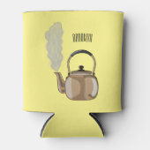 ストベートップまたはホブケトル漫画イラストレーション 缶クーラー (正面)