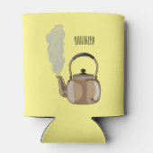 ストベートップまたはホブケトル漫画イラストレーション 缶クーラー (裏面)