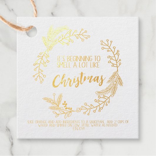 ストベートップポプリのクリスマスプレゼントラベルカード フェイバータグ (正面)