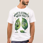 ストマタは何だ?科学おもしろいプン生物学 Tシャツ (正面)