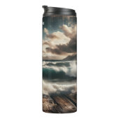 ストミー海岸上空のハゲのワシ タンブラー (回転右)