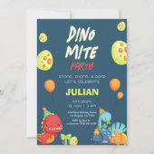 ストムチョンプジノミテパーティー恐竜誕生日 招待状 (正面)