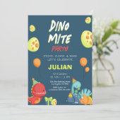 ストムチョンプジノミテパーティー恐竜誕生日 招待状 (スタンド正面)