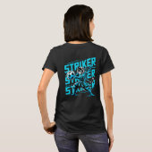 ストライカーキャットサムライ - 女子サッカー ファン Tシャツ (裏面フル)
