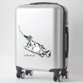 ストライキのパトリオID -カスタム市名ONE BAD BASS シール (スーツケース)