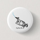 ストライキのパトリオID -カスタム市名ONE BAD BASS 缶バッジ (正面)