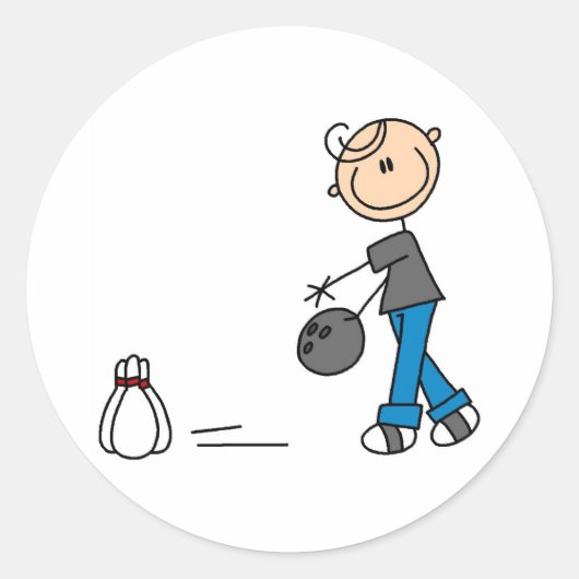 ストライクステッカーのボーリング ラウンドシール (正面)