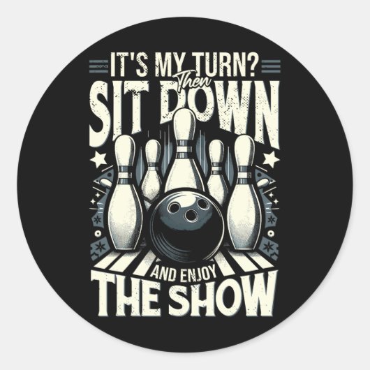 ストライクピンボーリング ラウンドシール (正面)