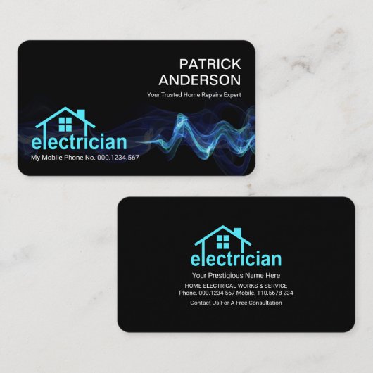 ストライクブルー稲妻ホーム修理 名刺 (正面/裏面)
