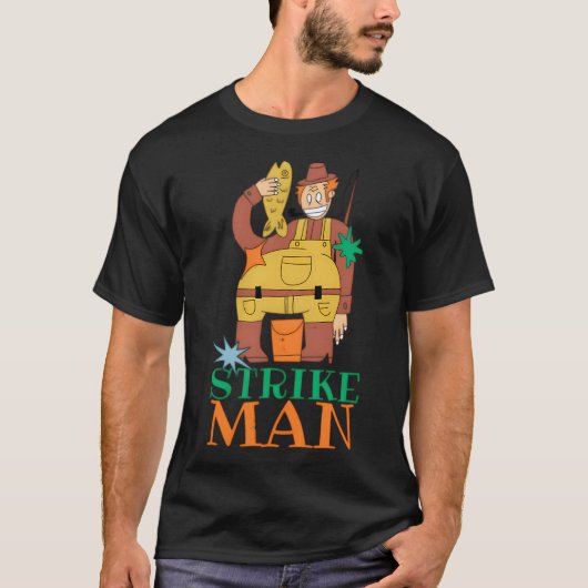 ストライクマン釣りキャラクター Tシャツ (正面)