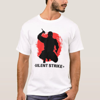 ストライク静か-忍者デザイン Tシャツ