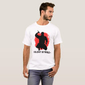ストライク静か-忍者デザイン Tシャツ (正面フル)