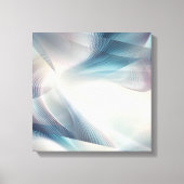 ストライテッドスモーキーシェードオブブルーとティール（緑がかった色） キャンバスプリント (正面)