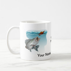ストライパー·バス·魚釣りは紅茶かコーヒー·マグを飲む コーヒーマグカップ