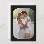 ストライプがおしゃれな結婚式の写真 セーブザデート (裏面)