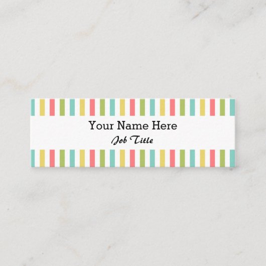 ストライプでクラシックで白い細い眩まして下さい スキニー名刺 (正面)