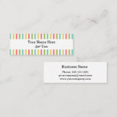 ストライプでクラシックで白い細い眩まして下さい スキニー名刺 (正面/裏面)