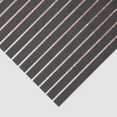 ストライプで、黒いエレガントな上品のばら色の金ゴールド 薄葉紙 (詳細)