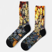 ストライプとカボチャ ソックス (左)