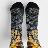 ストライプとカボチャ ソックス (上部)