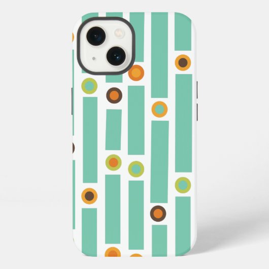ストライプとサークル  iPhoneケース (裏面)