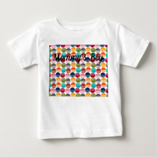 ストライプとソリッド ベビーTシャツ