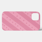 ストライプとドットのピンクのスマホケース Case-Mate iPhoneケース (裏面 (横))
