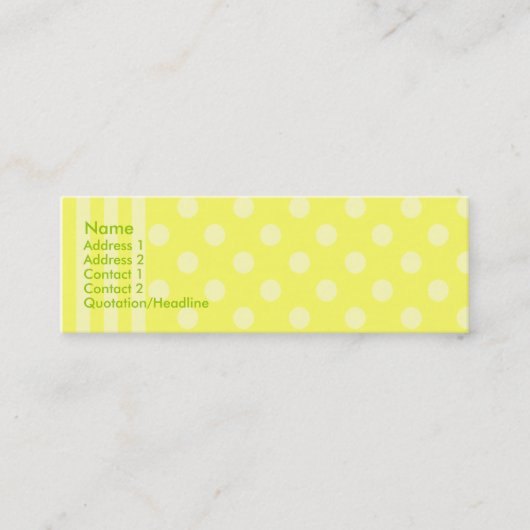 ストライプとドット スキニー名刺 (正面)