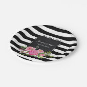 ストライプとプー結婚ニーの紙プレート ペーパープレート (アングル)