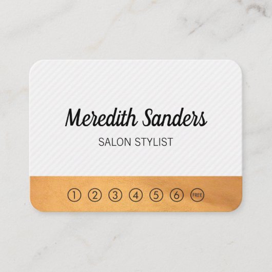 ストライプとラックストリム/パンチカード ロイヤリティカード (正面)